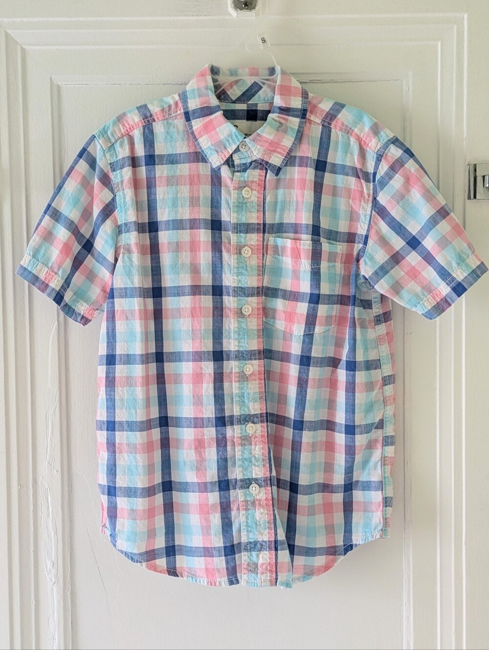 4/$25 Boys' Pastel Plaid Shirt